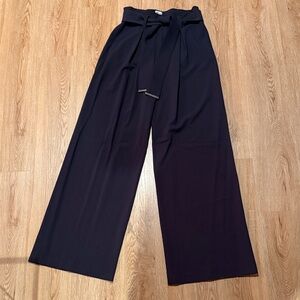 Armani Collezioni Black Wide-Leg Trousers